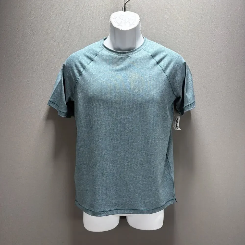 Old Navy T Shirt Teen Boy 14-16 Blue Go-Dry Cool NWT Stretch